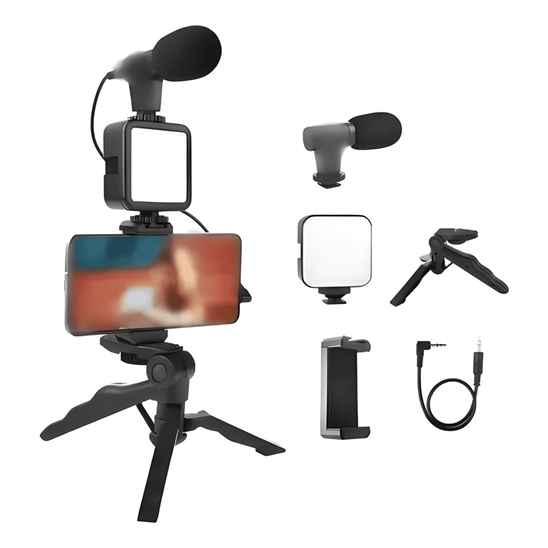 ESTABILIZADOR AY-49 CELULAR KIT GRABACION TRIPODE NEGRO - 1