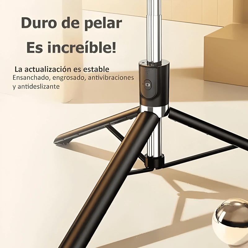 TRIPODE DE PALO SELFIE PARA MOVIL 1M LUZ CONTROL NEGRO #10 - 3