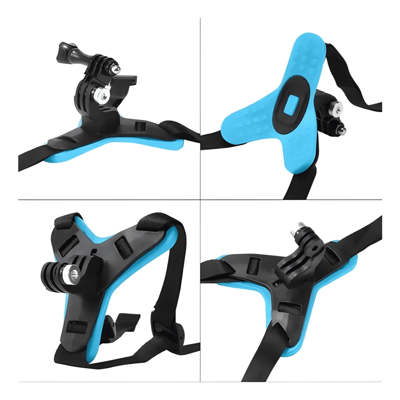 SOPORTE PARA CASCO DE MOTO CON MONTAJE EN MENTON PARA NEGRO - 1