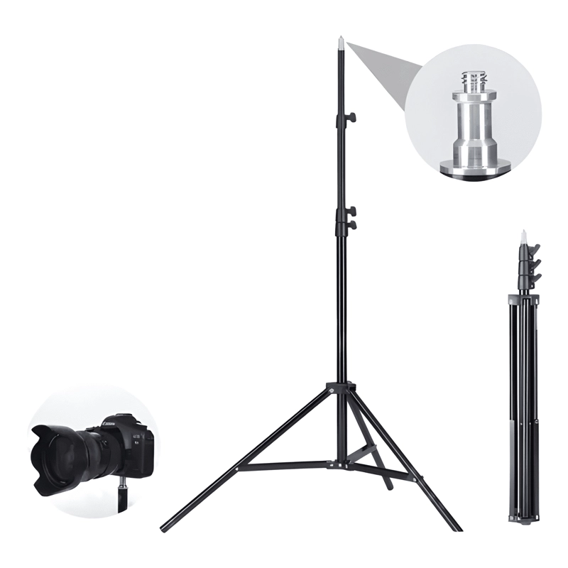 SOPORTE MULTIFUNCIONAL TRIPODE 2,1MTS CAMARAS LUCES ESTUDIO - 2