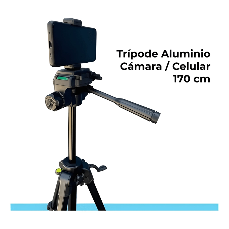 TRIPODE CELULAR CAMARA PORTATIL ALUMINIO 170 CM PROFESIONAL - 4