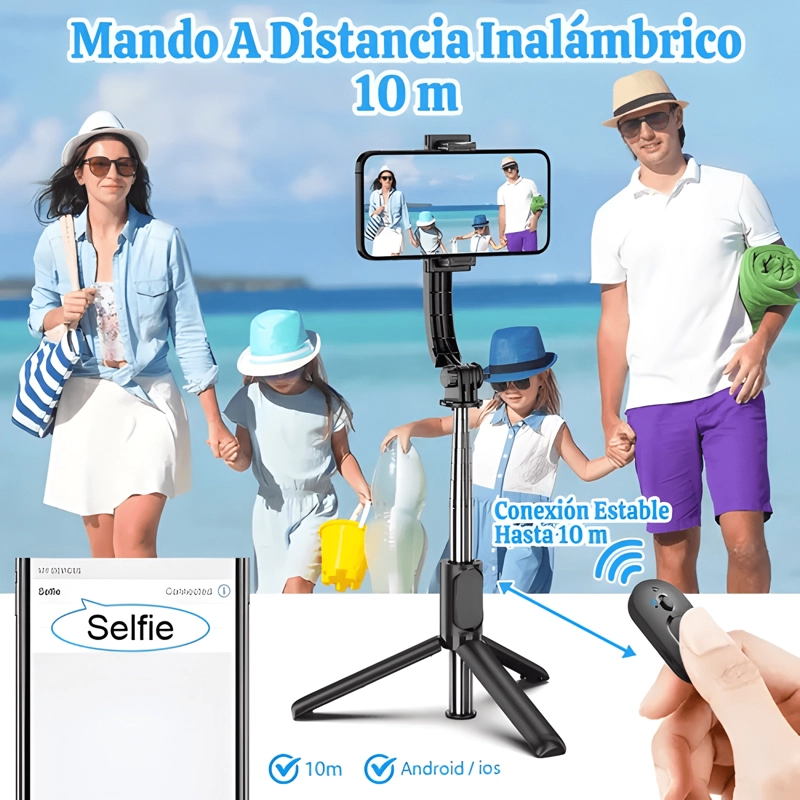 PALO SELFIE PARA MOVIL CON LUZ TRIPODE BLUETOOTH #23 - 4