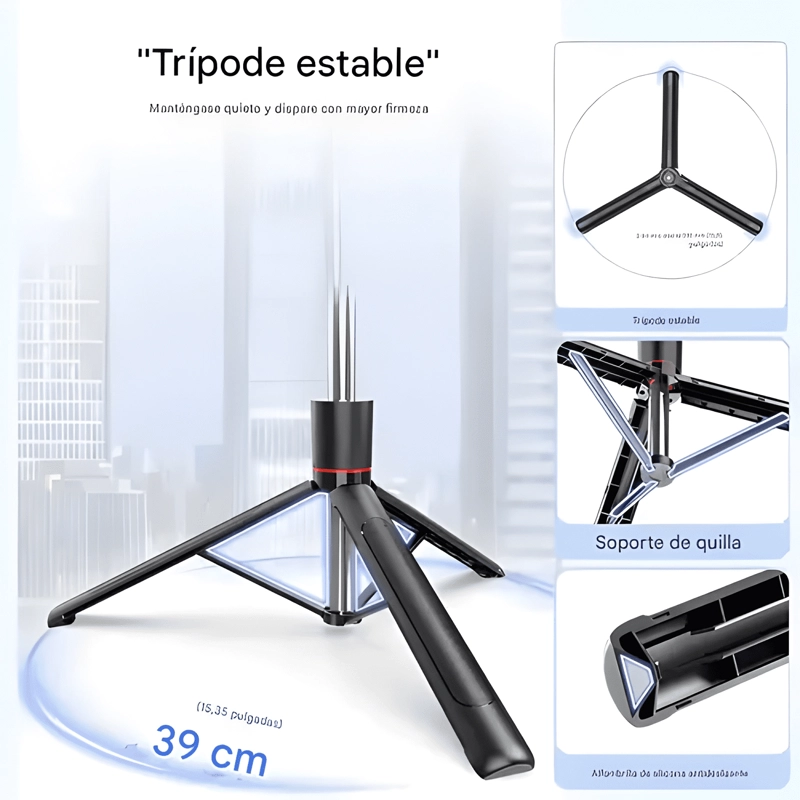 TRIPODE 2 EN 1 PALO SELFIE SUPER LARGO 170CM ROTACION 360° - 1