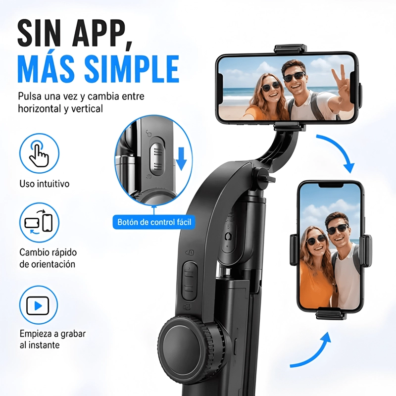 ESTABILIZADOR CELULAR GIMBAL L08 SELFIE STICK, TRIPODE/MANDO - 2