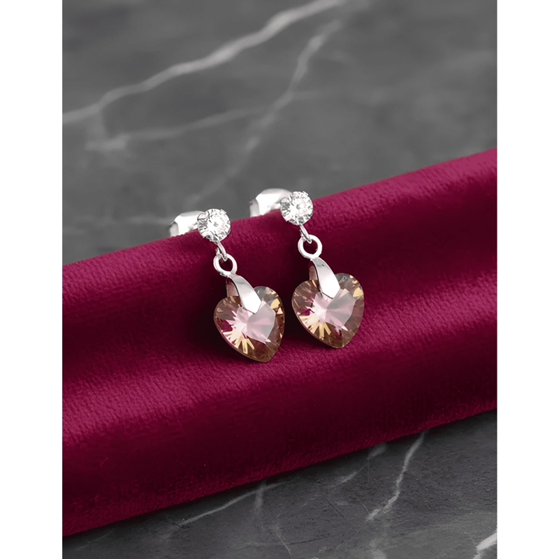 AROS PLATA 925 CRISTAL SWAROVSKI MUJER CAJA REGALO #1 - 3