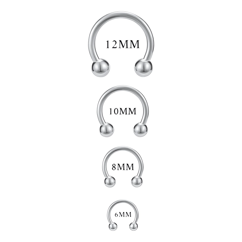 PIERCING CIRCULAR BARBELL ACERO QUIRURGICO 316L 4UND 1 C/U - 4
