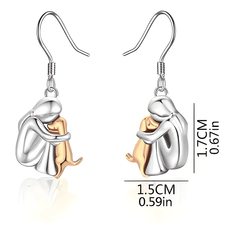 AROS MUJER PERRO PENDIENTES PLATA 925 JOYA MUJER REGALO #1 - 1