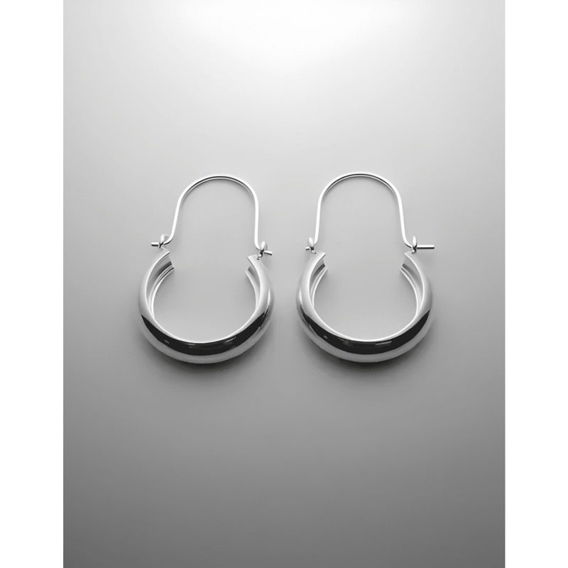 AROS ARGOLLA BOTE LISOS MUJER PLATA 925 16MM REGALO CAJA - 1