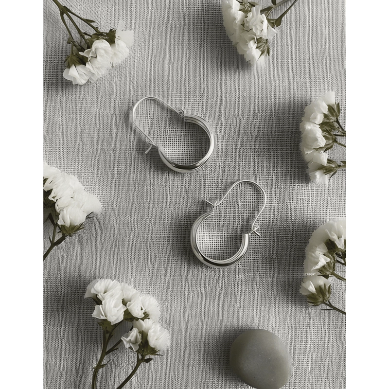 AROS ARGOLLA BOTE LISOS MUJER PLATA 925 16MM REGALO CAJA - 3