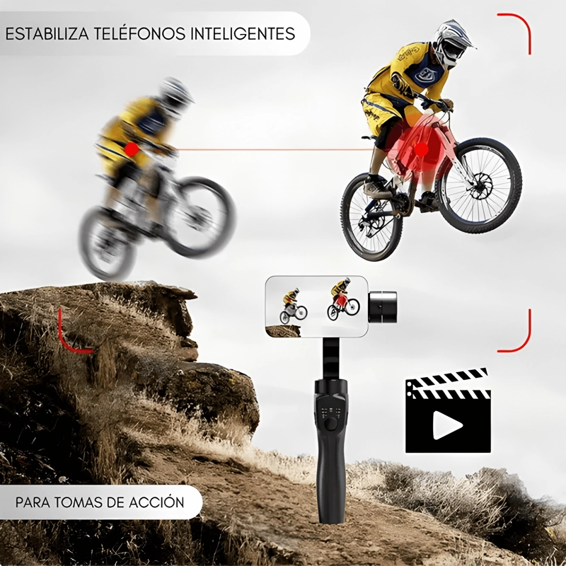 ESTABILIZADOR GIMBAL BLUETOOTH F8 PARA CELULARES CON - 2