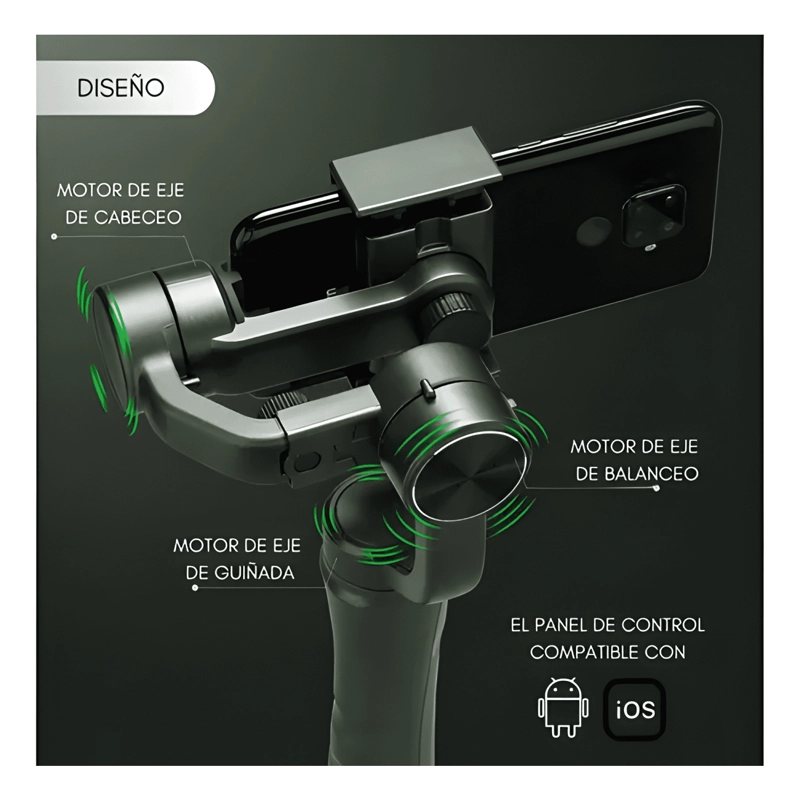ESTABILIZADOR GIMBAL BLUETOOTH F8 PARA CELULARES CON - 3