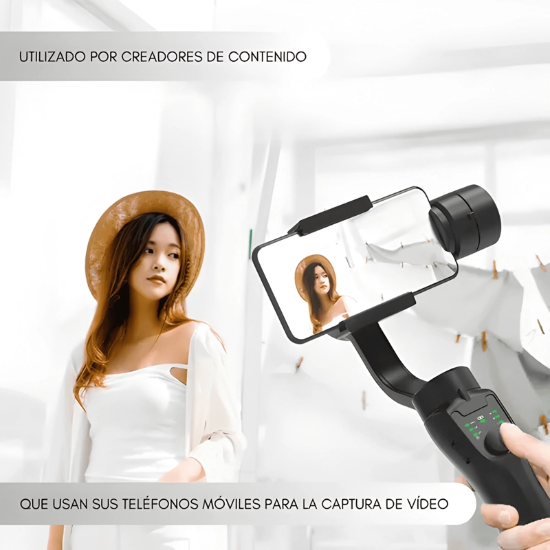 ESTABILIZADOR GIMBAL BLUETOOTH F8 PARA CELULARES CON - 4