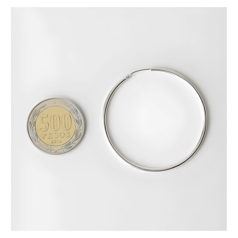 AROS DE PLATA 925 ARGOLLAS 50 MM - 3