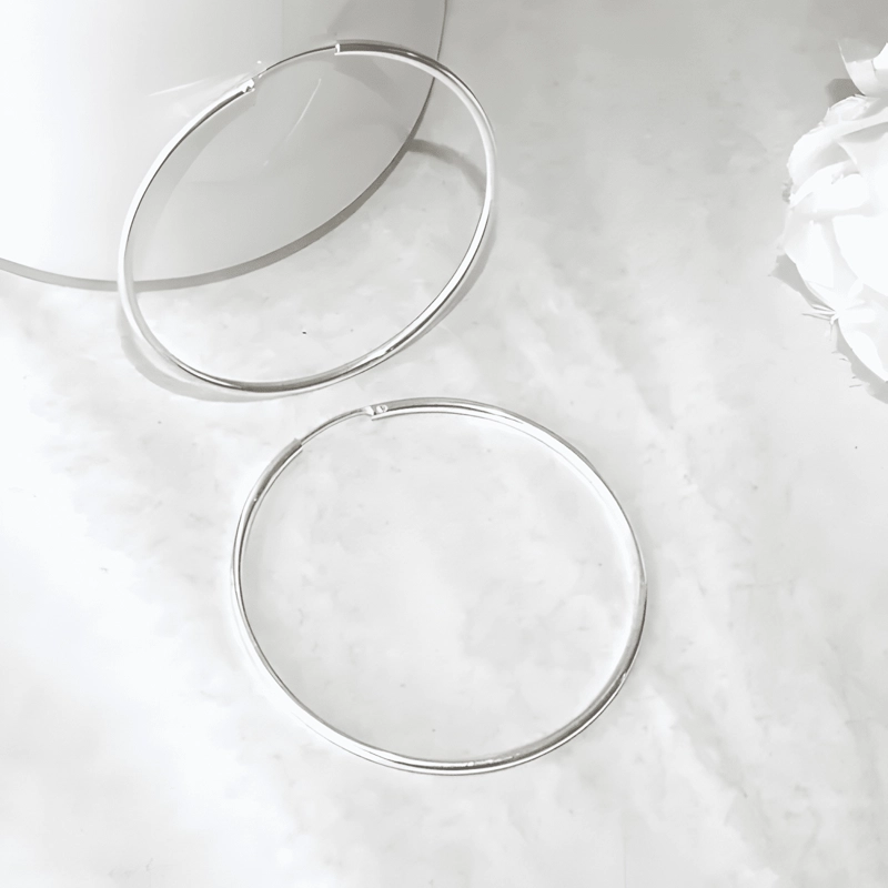AROS DE PLATA 925 ARGOLLAS 50 MM - 4