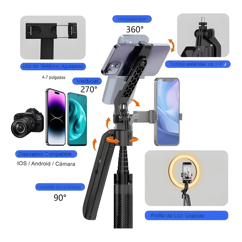 KIT PARA CREAR CONTENIDO CON TRIPODE INTELIGENTE Y - 1