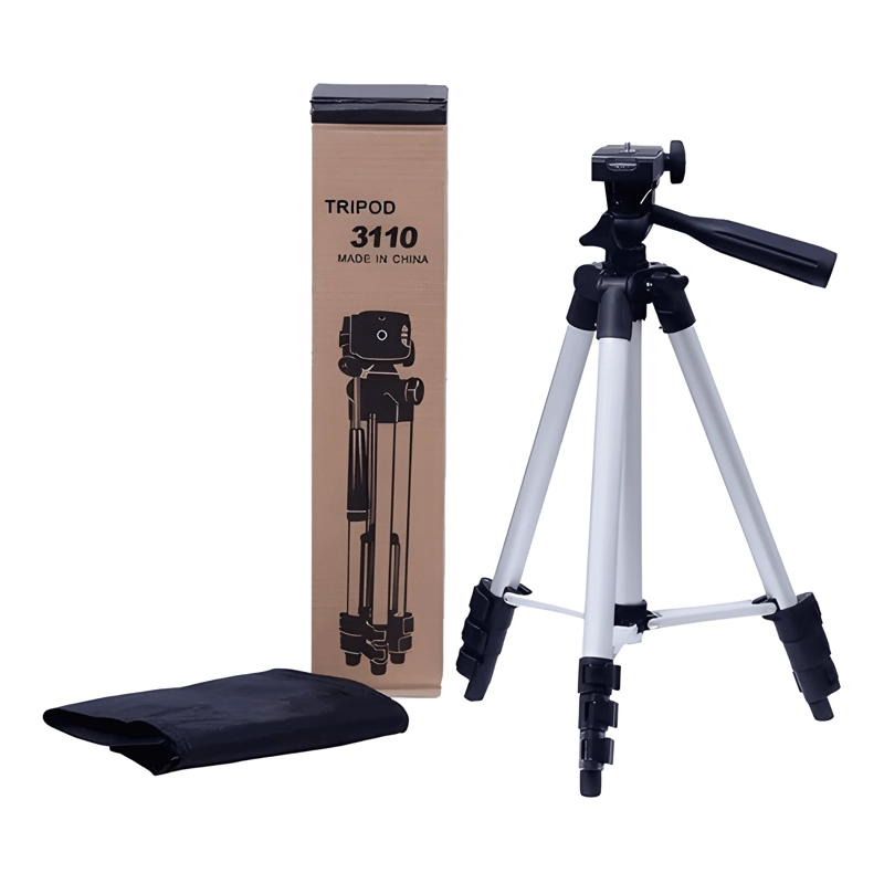 TRIPODE CELULAR 3110 SOPORTE NIVEL PRESICION CAMARA PLATEADO - 3