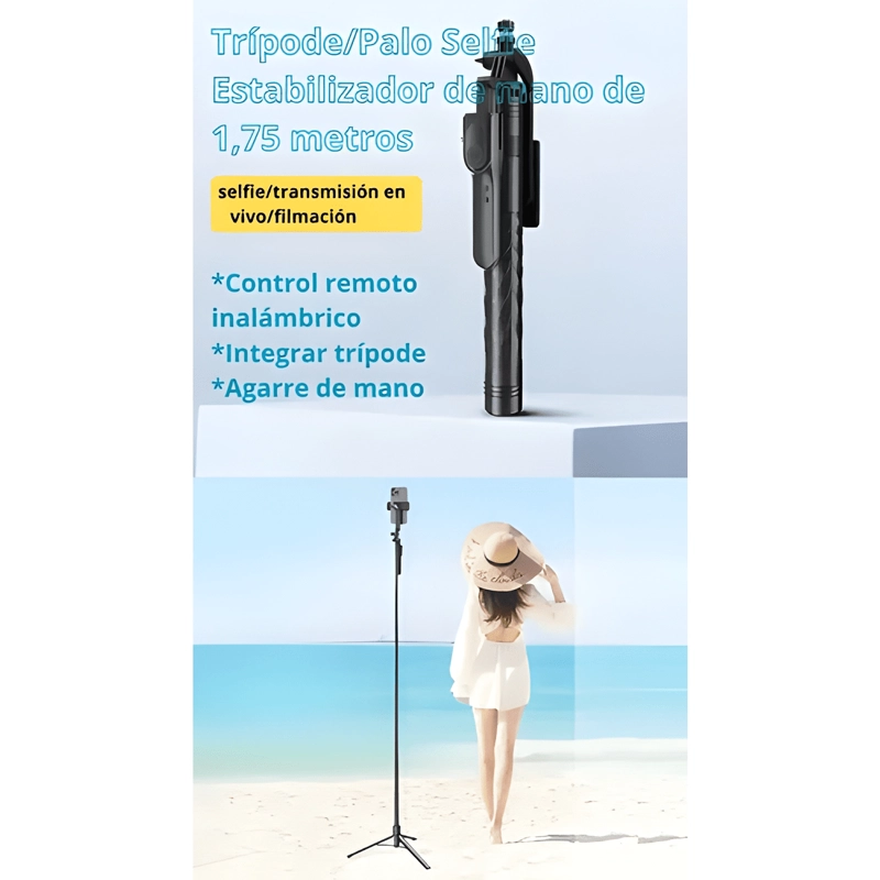 PALO SELFIE TRIPODE ESTABILIZADOR 360° CON BLUETOOTH - 2