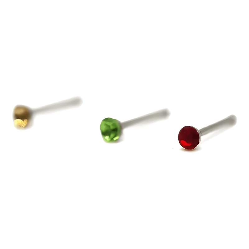 ARO PUNTO NARIZ PIERCING ACERO SET 40 UNIDADES MIX COLORES - 3