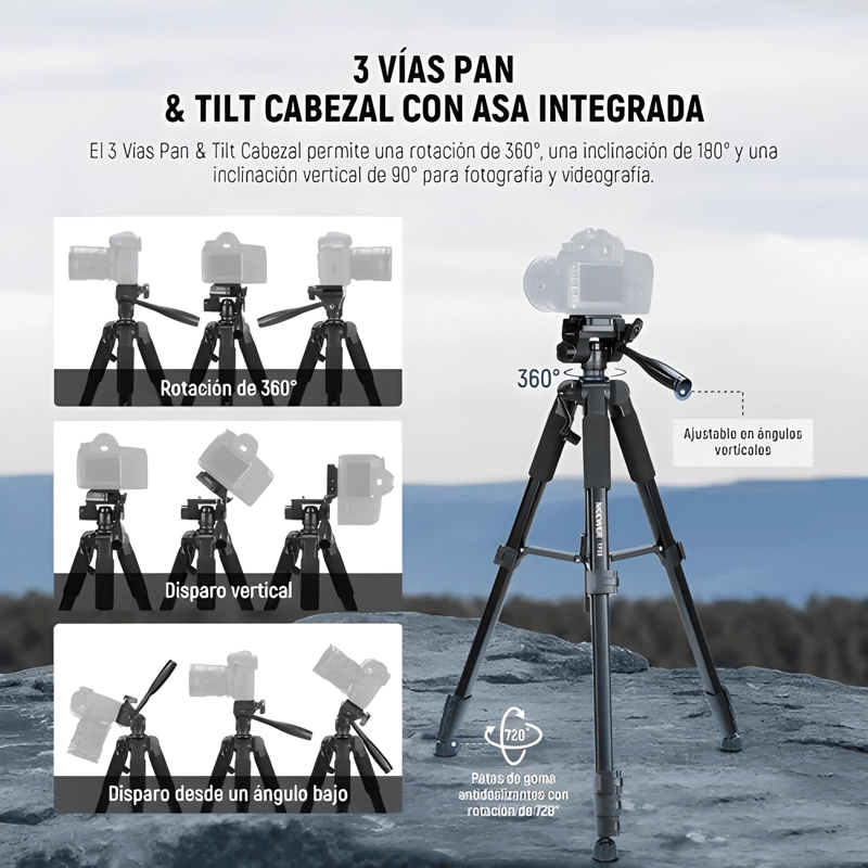 NEEWER 180CM TRIPODE PARA CELULAR CAMARA SONY CANON NIKON #1 - 2