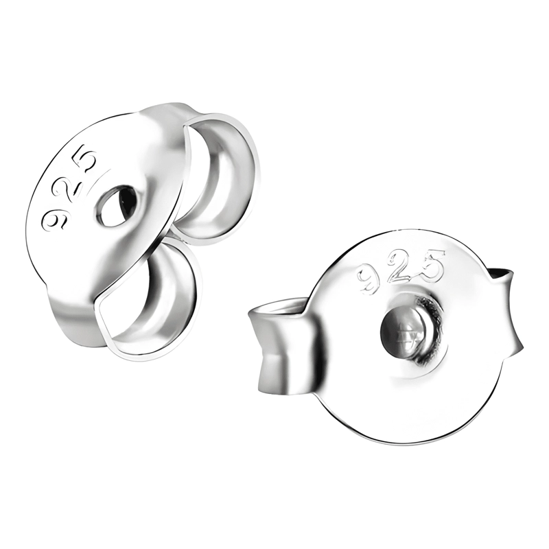 6 MM AROS CIRCON BRILLANTE PLATA 925 HOMBRE MUJER ZARCILLOS - 3