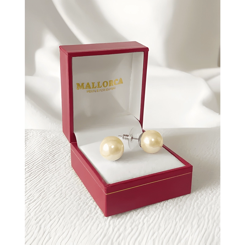 AROS DE PERLA MALLORCA CLASICO CON BASE DE ACERO316L - 2