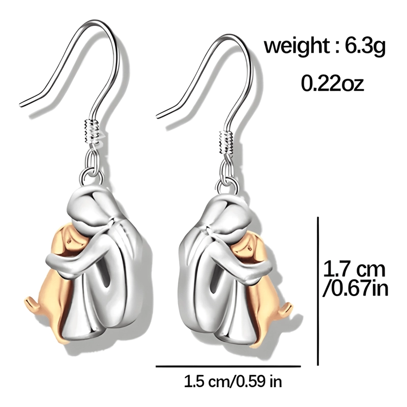 AROS MUJER PERRO PENDIENTES PLATA 925 JOYA MUJER REGALO #5 - 1