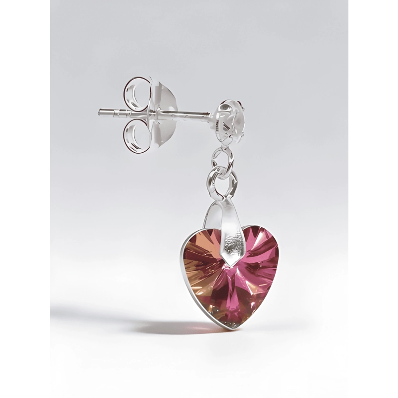 AROS PLATA 925 CRISTAL SWAROVSKI MUJER CAJA REGALO #2 - 2