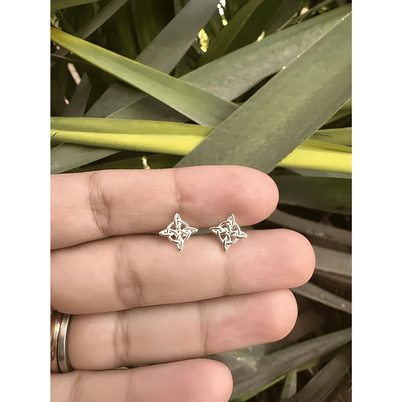 AROS PLATA FINA 925 NUDO DE BRUJAS PROTECCION REGALO MUJER - 1