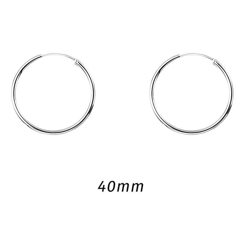 AROS PLATA ARGOLLA BORDE OVALADO 40 MM #1 - 2