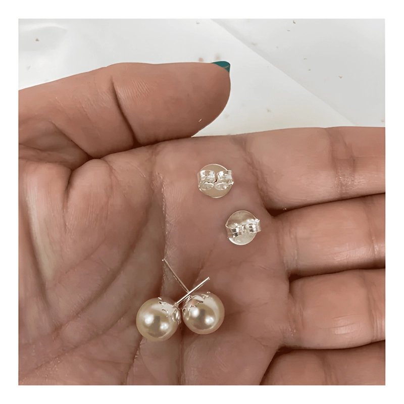 AROS PLATA 925 PERLA 10MM 12MM 14MM - 3