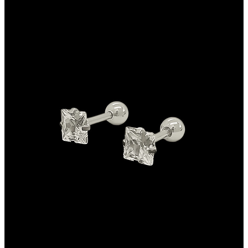ARETES AROS PUNTOS LUZ FIGURAS ACERO INOXIDABLE ZIRCONIA - 3