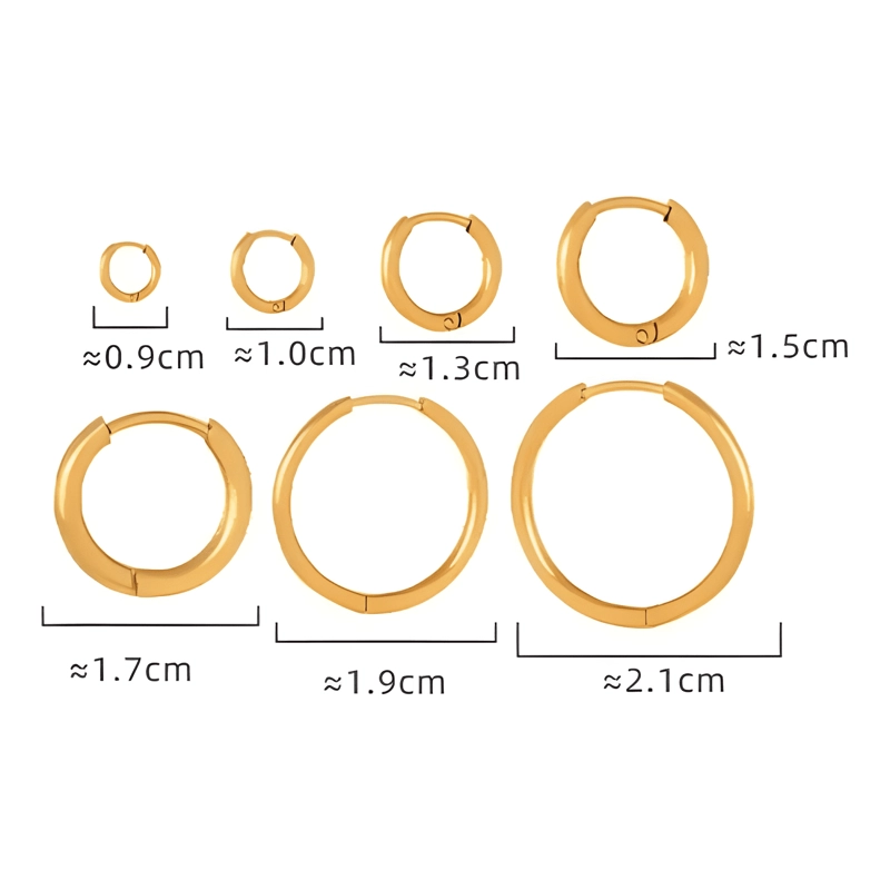 AROS BAÑO ORO 18K ARGOLLAS LISAS 10MM - 4