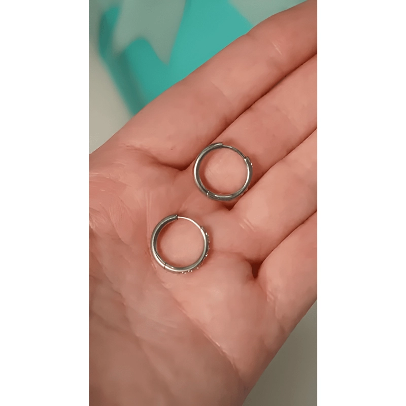 AROS ARGOLLAS AURA SHINE 12MM TITANIO ASTM F136 PLATEADO - 3