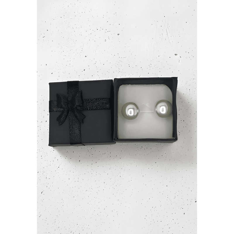 AROS PERLA 12MM MUJER ENCHAPE ORO 18K CLASICOS ELEGANTES - 2