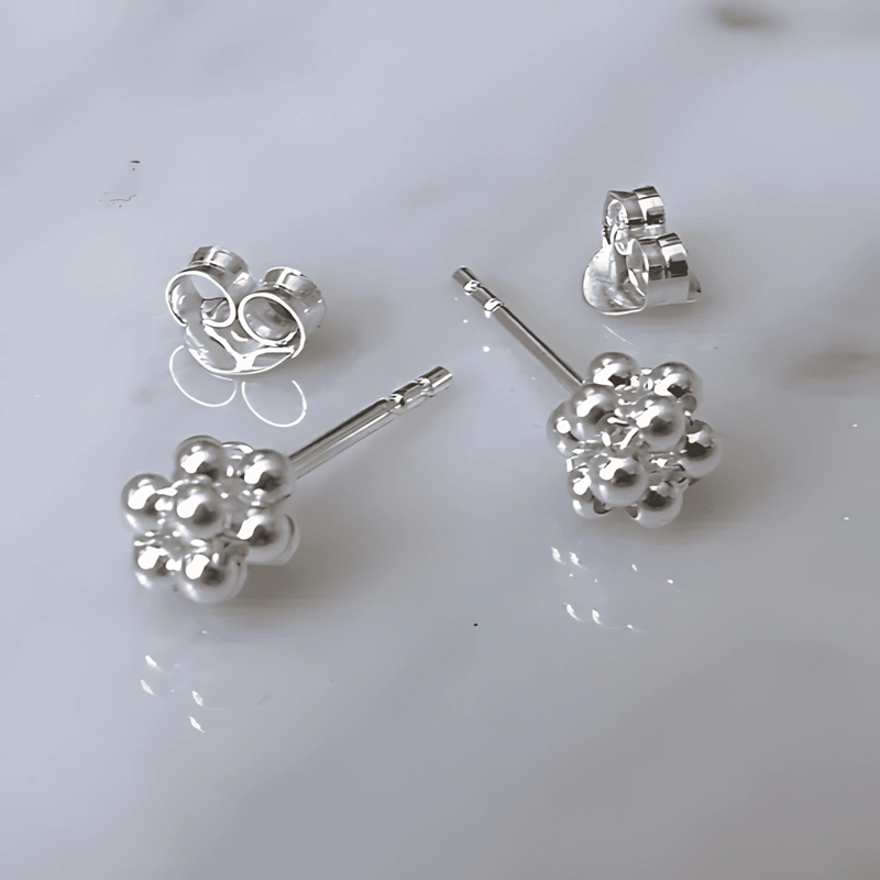 AROS ARITOS MINIPELOTITAS EN PLATA 925 + PRESENT. - 2