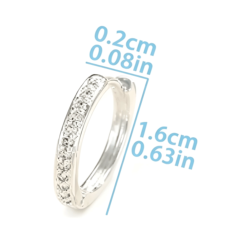 AROS PARA OREJA 14MM COBRE 18K ORO CUBIC ZIRCONIA - 3