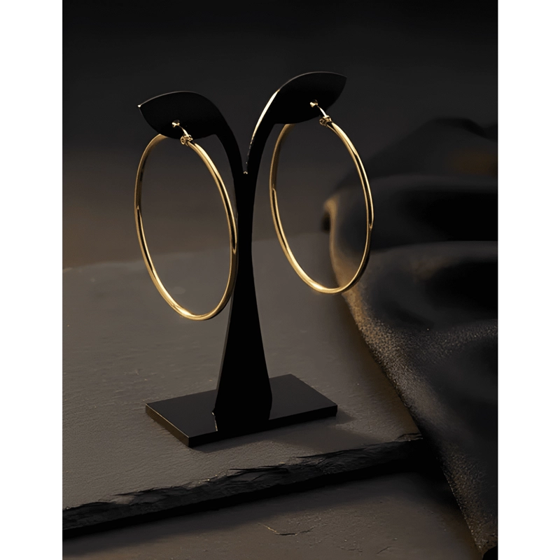 AROS ARGOLLA ACERO QUIRURGICO ARGDW 50MM 1 PAR DORADO #2 - 4