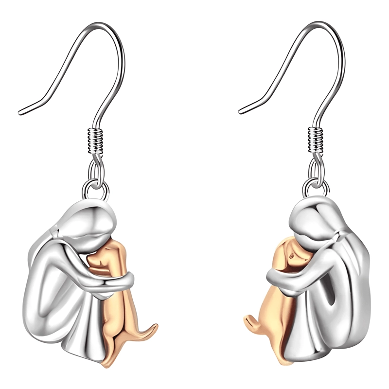 AROS MUJER PERRO PENDIENTES PLATA 925 MASCOTA JOYA REGALO - 4
