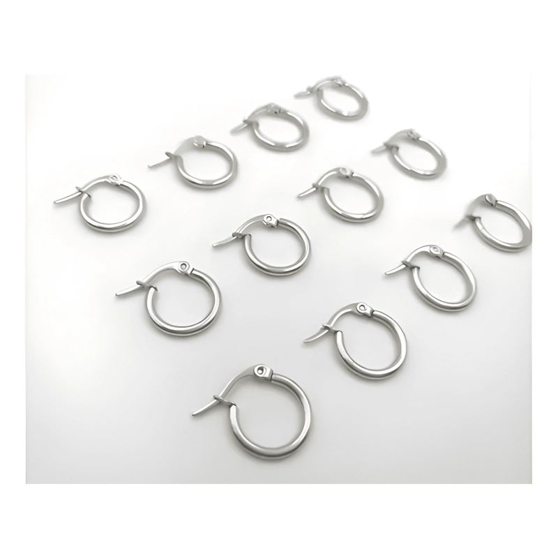 AROS ARGOLLA ACERO QUIRURGICO 20MM 1 PAR - 1