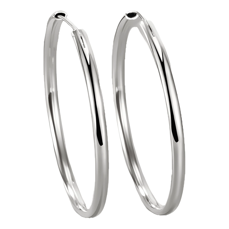 AROS PLATA ARGOLLA BORDE OVALADO 40 MM #2 - 1