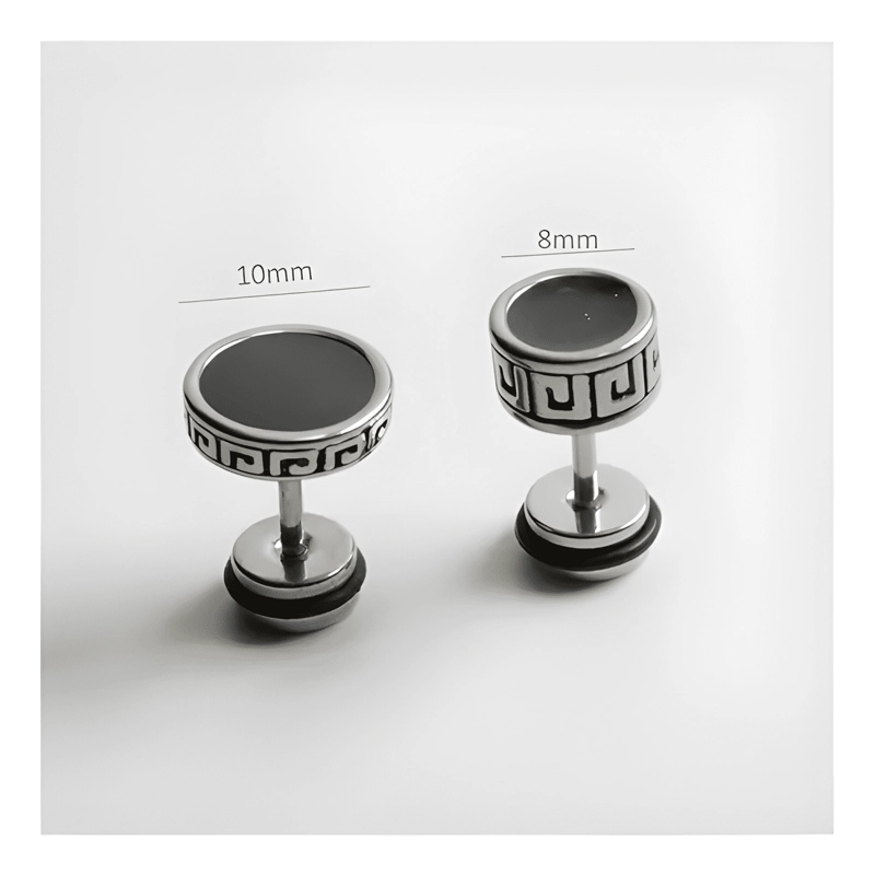 AROS ACERO INOX HOMBRE MUJER BORDE ROMANO PIERCING 8MM 10MM - 2