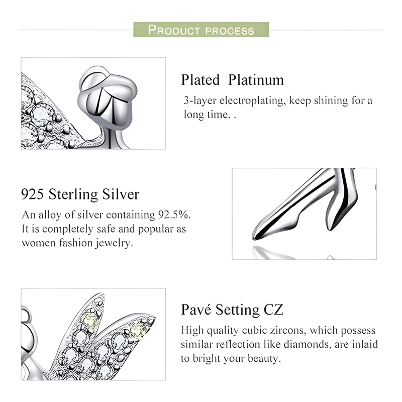 AROS PLATA 925 HADAS BAILARINAS PLATEADAS ZARCILLOS - 3