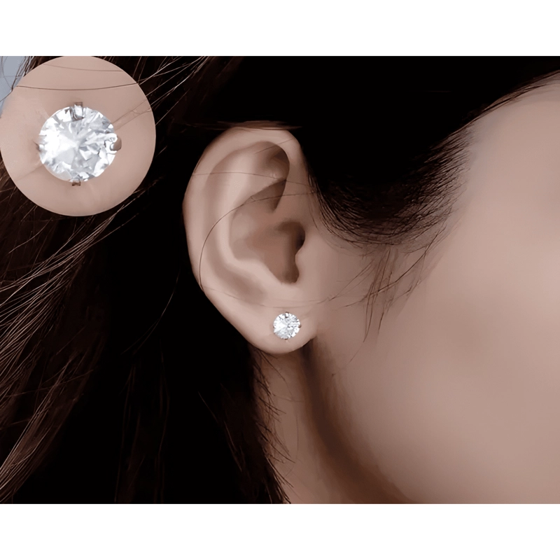 AROS DE PLATA 925 CON CRISTALES SWAROVSKI PARA PLATEADO - 1