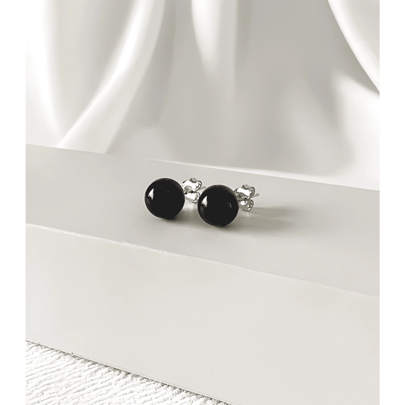 AROS DE PERLA MALLORCA CON BASE DE PLATA 925 NEGRA - 1