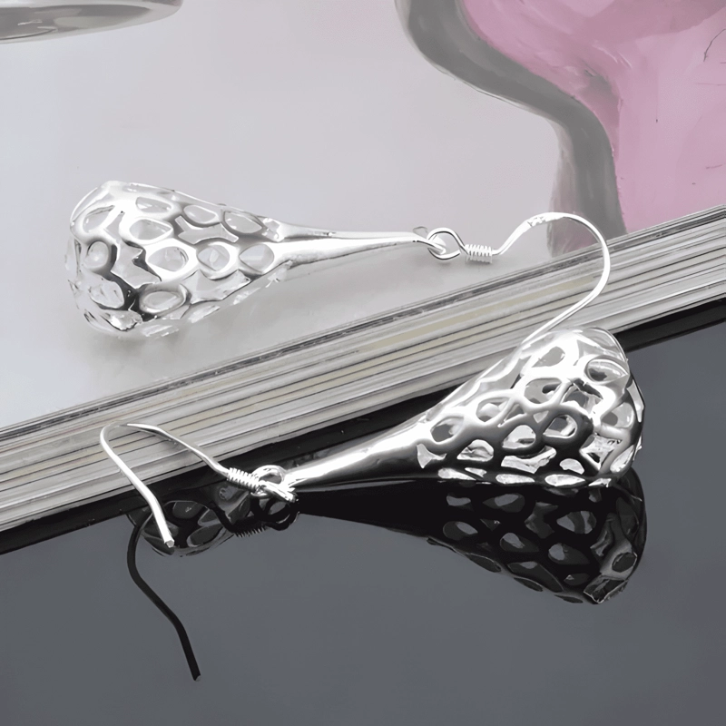 AROS PLATA 925 VINTAGE COLGANTE PENDIENTES MUJER JOYA REGALO - 4