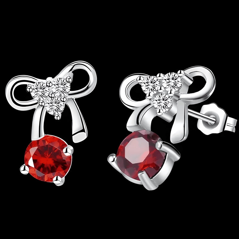 AROS DE PLATA 925 PENDIENTES MUJER ELEGANTE REGALO ZARCILLOS - 2