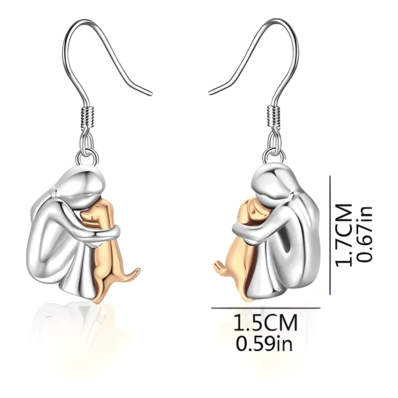 AROS MUJER PERRO PENDIENTES PLATA 925 JOYA MUJER REGALO #6 - 1
