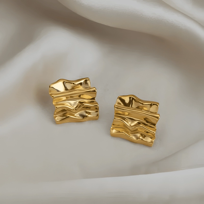 AROS MAXI CHUNKY BAÑADOS EN ORO 18K PARA MUJER - 3