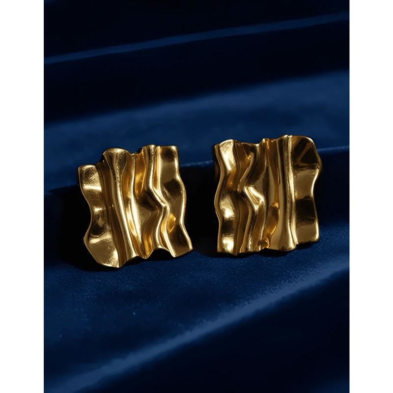 AROS MAXI CHUNKY BAÑADOS EN ORO 18K PARA MUJER - 4