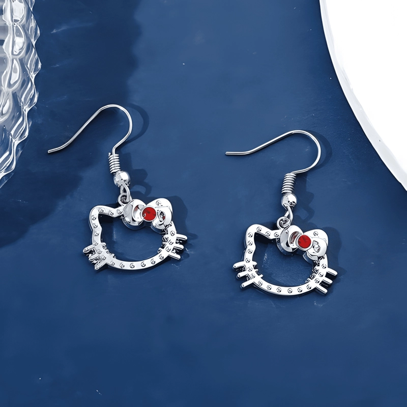 AROS COLGANTES HELLO KITTY DE PLATA ESTERLINA - 1